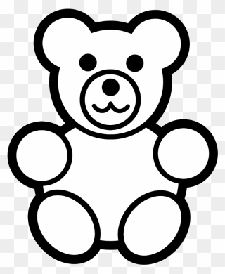 Teddy Bear Coloring Page Clipart