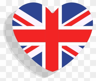Heart Shaped British Flag Png Download - British Flag Circle Clipart