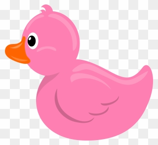 Rubber Stormdesignz Pink - Clip Art Cute Rubber Duck Cartoon - Png Download
