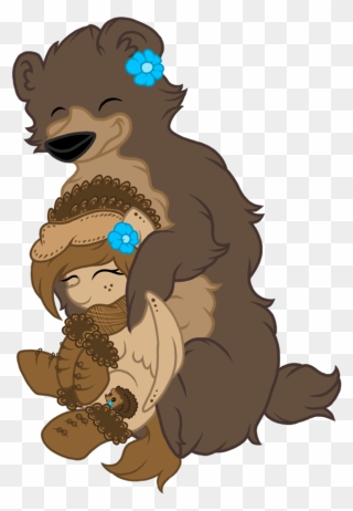 Cartoon Bear Hug Clipart - Hug Beargay - Png Download