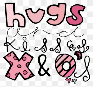 Hugs And Kisses Clip Art - Png Download