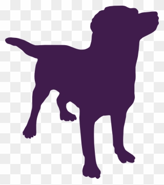 Purpledog Silhouette Clip Art - Purple Dog Silhouette - Png Download