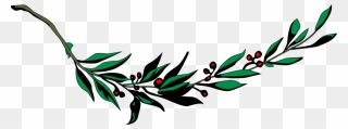 Clip Art Holly Branches - Png Download
