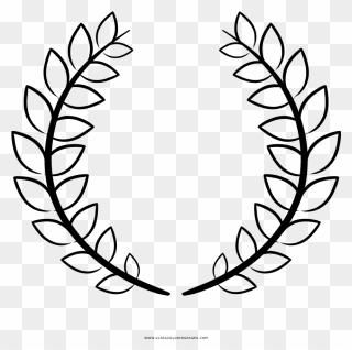 Laurel Wreath Coloring Page - Wreath Tattoo Design Png Clipart