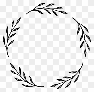 #laurel #wreath #handdrawn #round #circle #monogram Clipart