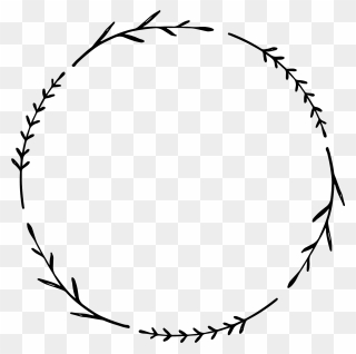 ##laurel #wreath #handdrawn #round #circle #monogram - Candere Clipart