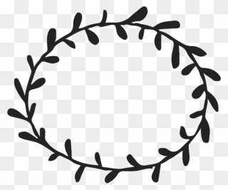 Vines Clipart Wreath - Simple Circle Border Design - Png Download