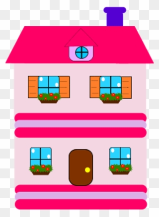 Vector House Clipart Picture Library Stock Simple House - Pink House Clipart - Png Download