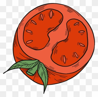 Half Tomato Clipart - Png Download