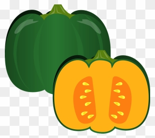 Japanese Pumpkin Vegetable Clipart - 野菜 イラスト カボチャ - Png Download