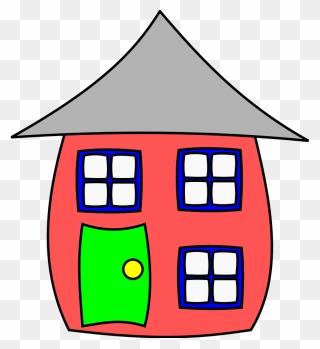 House Clipart - Simple Cartoon House - Png Download