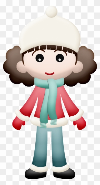 Girl Cliparts Winter - Png Download