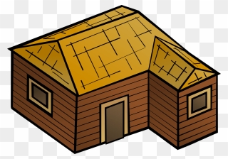 Hut Clipart Wooden House - Wooden House Clipart - Png Download