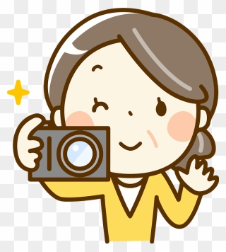 Senior Woman Camera Clipart - イラスト 写真 を 撮る - Png Download