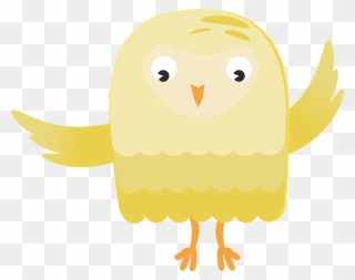 Yellow Owl Clipart - Cartoon - Png Download