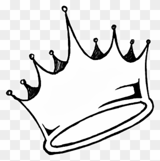 Transparent Crown Tumblr Sticker Aesthetic White Queen - King Crown Clipart Black And White - Png Download