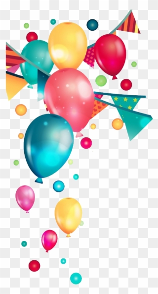 Birthday Balloons Png Clipart Background - Transparent Background Birthday Balloons Png