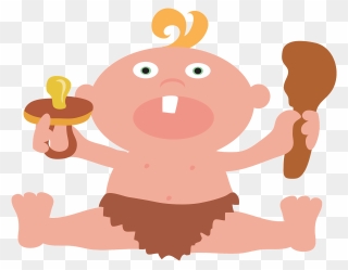 Caveman Baby Clipart - Illustration - Png Download