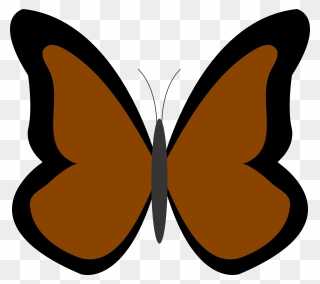 Brown Butterfly Clipart - Butterfly Cliparts - Png Download