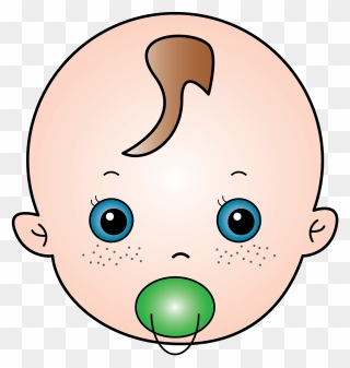 Baby With A Pacifier Clipart - Clip Art - Png Download