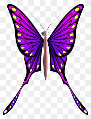 Purple Butterfly Clipart - Butterflies - Png Download