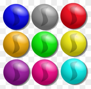 Free Vector Game Marbles Dots Clip Art - Marbles Images Cartoon - Png Download