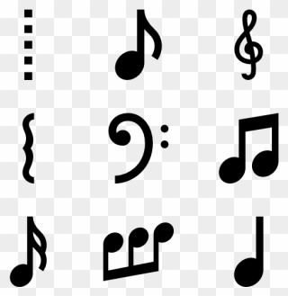 Music Notes Cross Clipart Clip Royalty Free Stock Musical - Music Symbol Icon Png Transparent Png