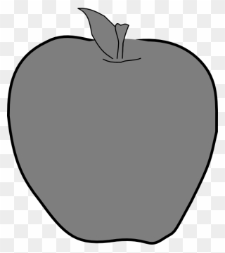 Apple Clipart Grey Clip Royalty Free Apple Grey Clip - Grey Apple Clipart - Png Download