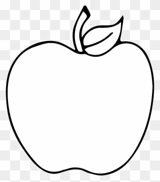 Black And White Apple Drawing Clip Art - White Fruit Icon Png Transparent Png
