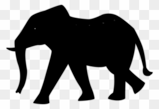African Elephant Lion Vector Graphics Silhouette Clip - African Animal Silhouette Templates - Png Download