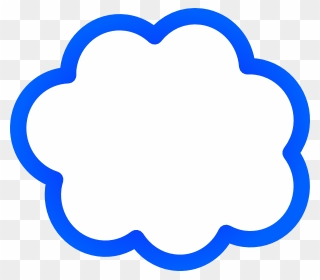 Blue Cloud Bubble Clip Art At Clker - Png Download