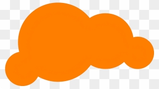 Orange Cloud Svg Clip Arts - Png Download
