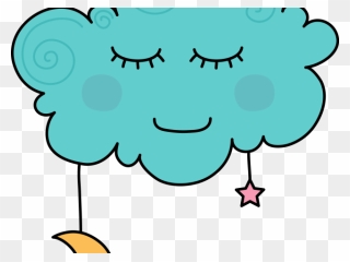 Sleeping Cloud Clip Art - Png Download