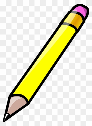 Pencil Eraser Rubber Vector Graphic Pixabay - Yellow Pencil Clipart - Png Download