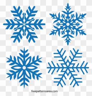 Snowflakes Clipart Stencil - Png Download