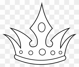 Crown Black And White Clipart Stock Pointed Crown Line - Pencil Drawing Of Crown - Png Download