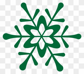 Transparent Background Green Snowflake Clipart - Png Download