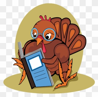 Once Upon A Twilight - Turkey Reading A Book Clipart