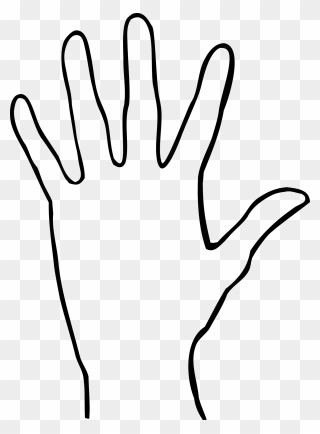 Hand Dlan Clip Art - Simple Hand Palm Drawing - Png Download