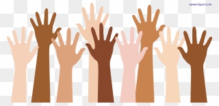 Hands Raised Clipart - Hand Raise Clipart - Png Download