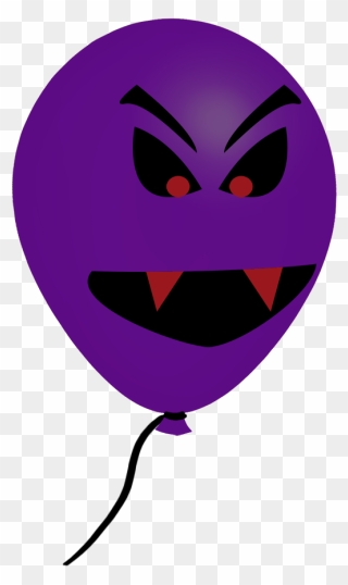 Purple Halloween Balloon Face - Purple Skull Balloon Clipart - Png Download