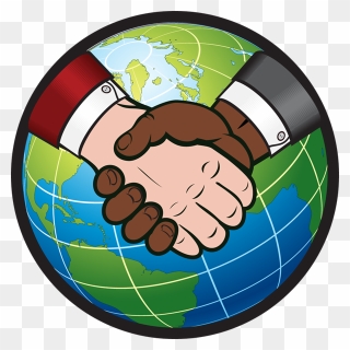 Handshake Shaking Hands Hand Shake Clip Art Clipart - Globe With Shake Hand - Png Download