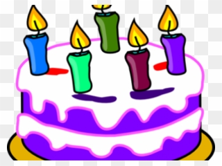 Transparent Watercolor Cake Clipart - Birthday Cake With Candles Clipart - Png Download
