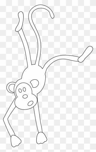 Monkey Black And White Monkey Clipart Black And White - Cartoon - Png Download