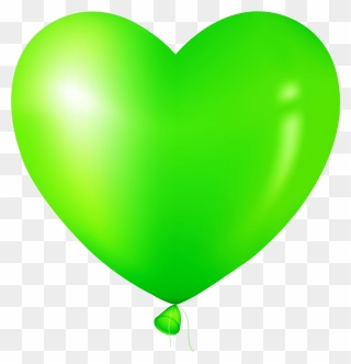 Green Heart Balloon Clipart Png Image Fr - Heart Balloon Clipart Transparent Png
