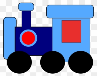 Blue Toy Train Clipart - Png Download