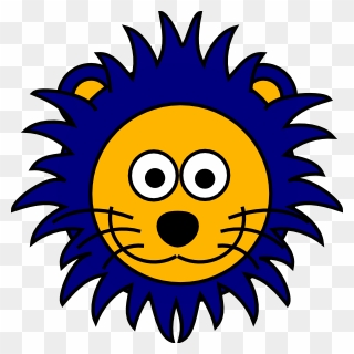 Blue And Yellow Lion Clipart