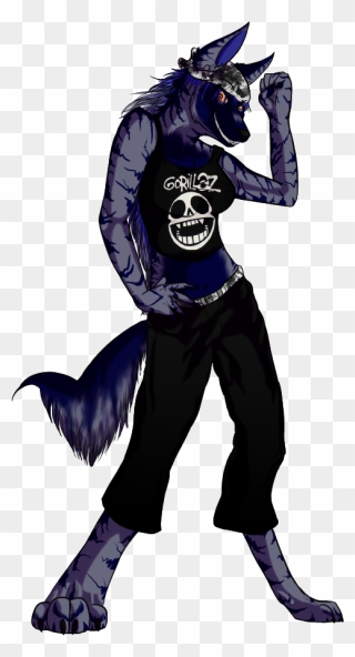Transparent Punk Clipart - Furry Female Hyena Anthro - Png Download