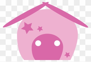 Smiling Pig Clipart, Vector Clip Art Online, Royalty - Cartoon House Pics Pink - Png Download