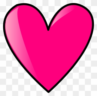 Hot Pink Heart Clipart - Png Download